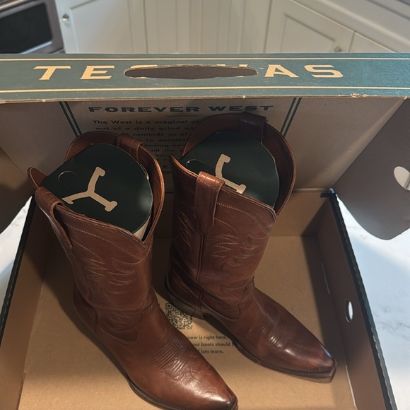 Tecovas Brown Leather Western Heeled Boots - Picture 9 of 16